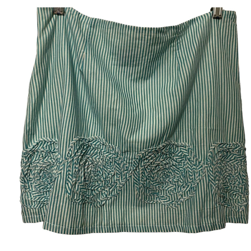 Anthropologie Judith March stripe mini skirt L  32 x 15  1/2